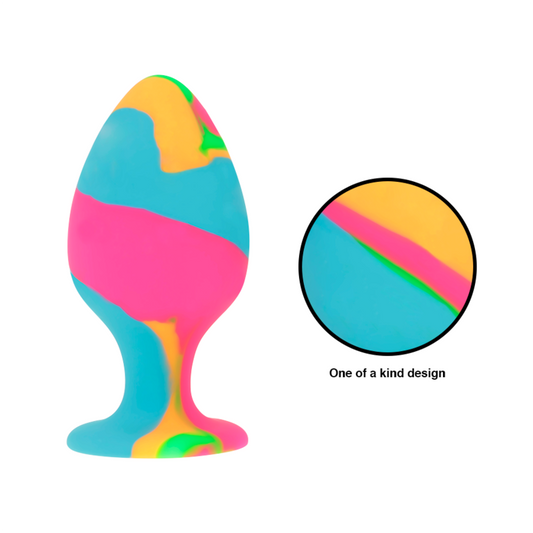 Rainbow silikon buttplug 3-pack