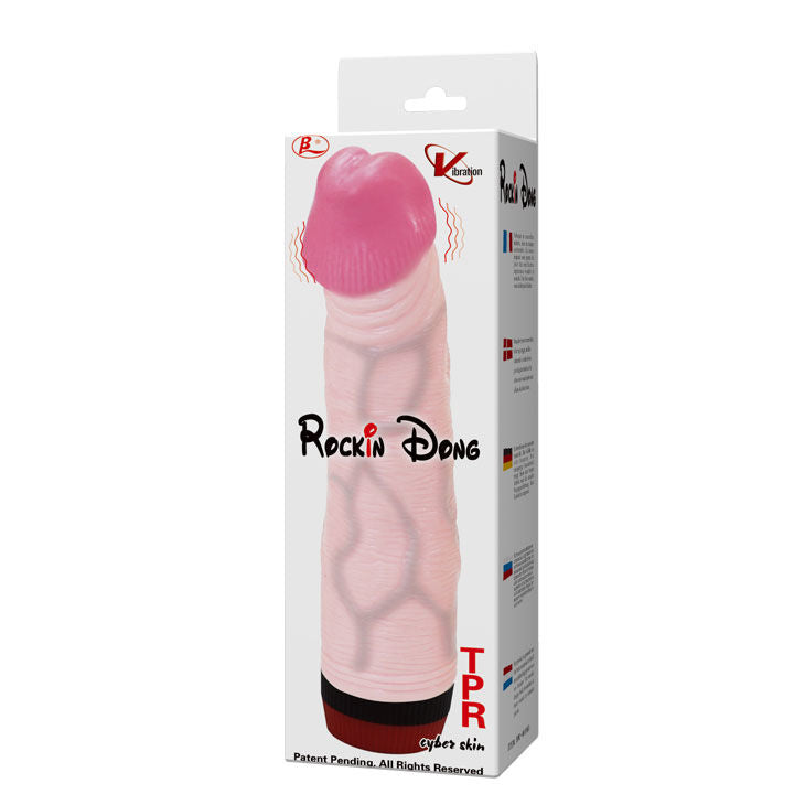 Rockin dong I - klassisk dildovibrator i cyberskin