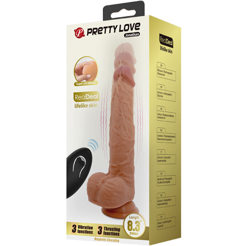 Thursting dildo - Jonathan med vibrationer 21cm