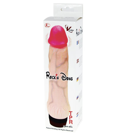 Rockin dong II - klassisk dildovibrator i cyberskin